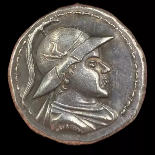 Genuine ancient Roman king face large unique genuine coin