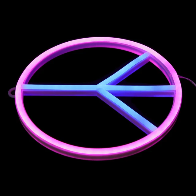 LED LIGHTS FOR Bedroom Sign Coquette Decor Peace Symbol Neon £14.78