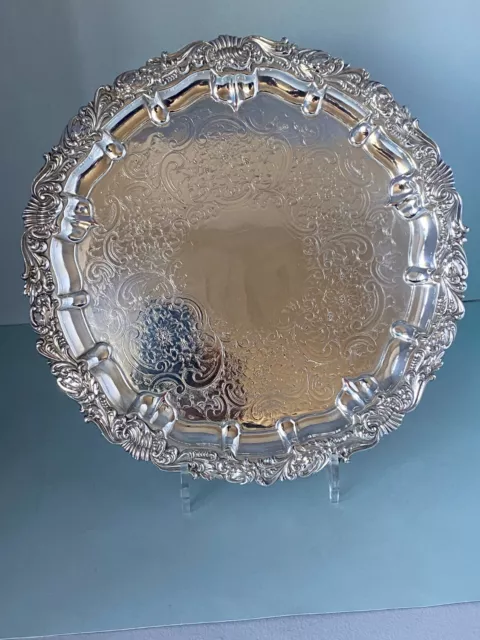 Antique Victorian Silver Plated Tray/Salver