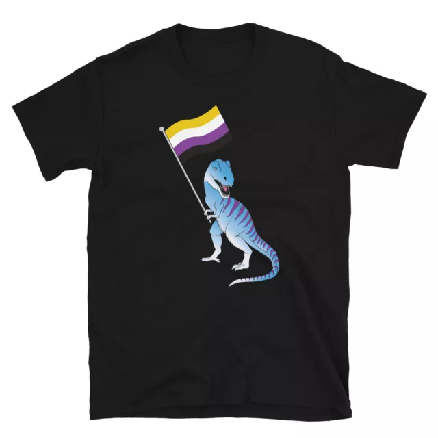 Nonbinary Shirt Dinosaur Flag LGBTQIA Pride LGBT Decal Non Binary Agender