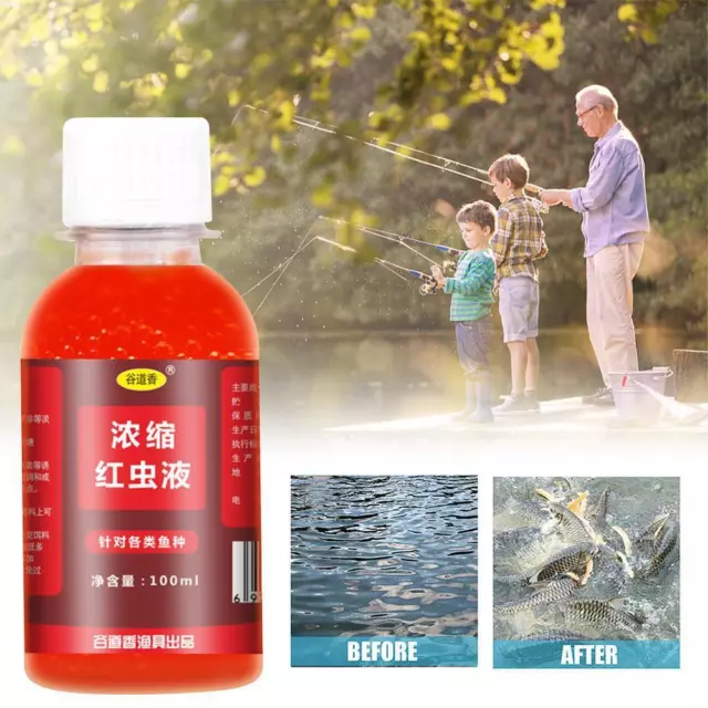 100ml Strong Fish Attractant Concentrated Red Worm Bait Additive Liquid L2A9