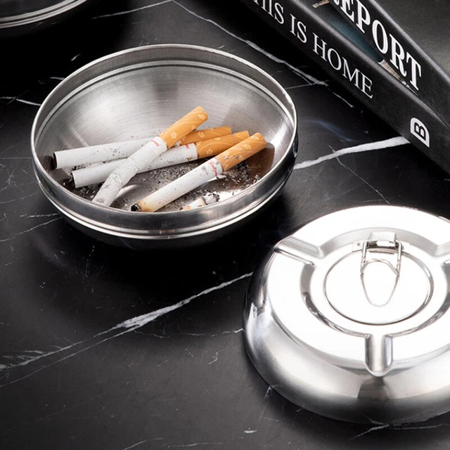 Portavassoio per sigarette da esterno rimovibile in acciaio inox con coperchio rimovibile Gi*t~