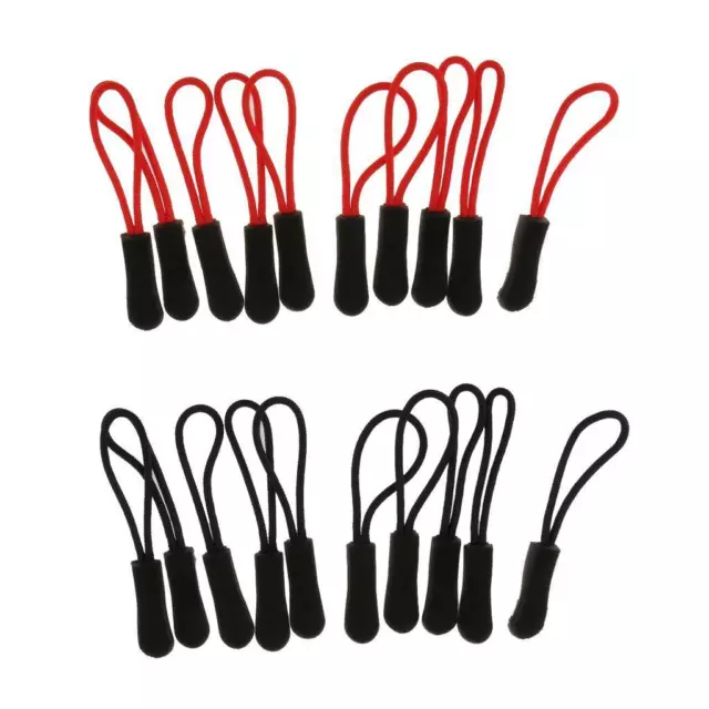 Pack of 20 Outdoor Nylon Rope Zipper Pull Cord Zip Puller Fastener Slider