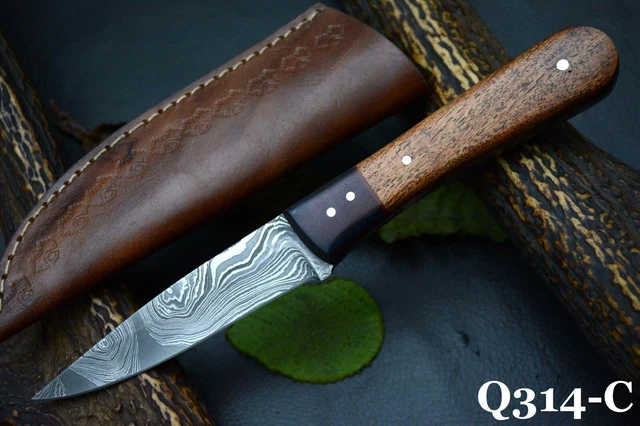 Custom 8.7"OAL Hand Forged Damascus Steel Hunting Knife Handmade (Q314-C)