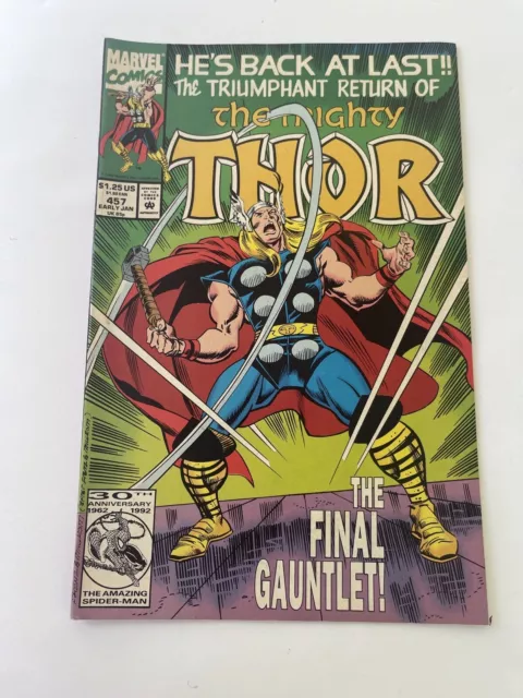 Marvel Comics Mighty Thor Vol 1 No 457 Jan 1993 Script By Ron Frenz Tom Defalco