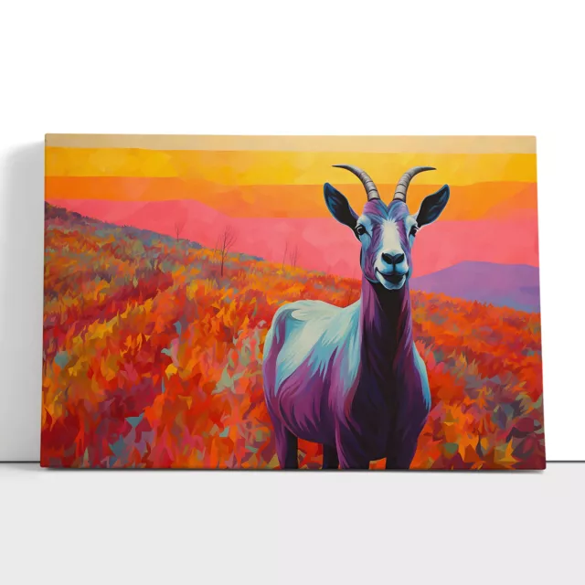 Goat Colour Field Canvas Print Wall Art Framed Poster Picture Home Decor