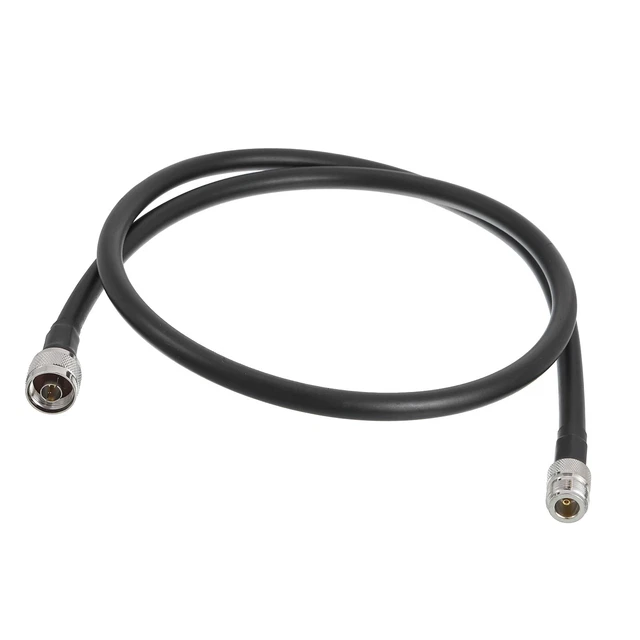 Coaxial Cables 400 Type N Male to N Female 3.2FT Black 1Pcs