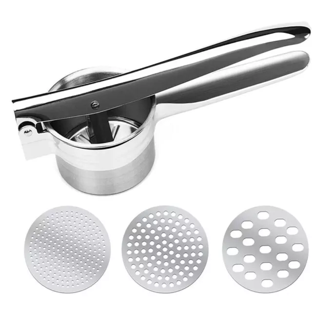 Potato Ricer Potato Masher Vegetable Fruit Press w/3 Discs Potato Ricer Masher 2