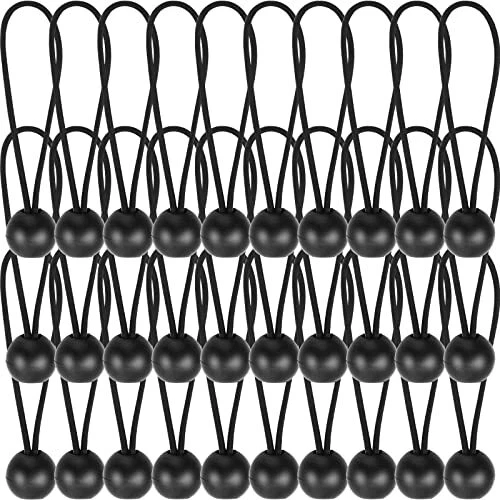 50 Pcs 6 Inch Ball Bungee Cords UV Resistant for Camping Tent Poles Canopies