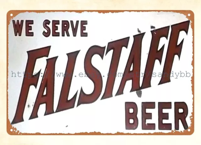 giftwares to outdoor home decor 1934 Falstaff Beer bar tavern metal tin sign