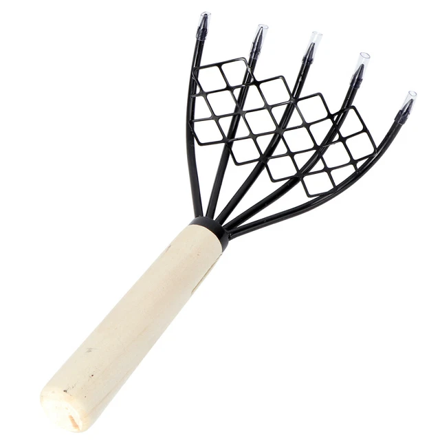 Rastrello da Spiaggia, Rastrello per Sabbia di Mare, Setaccio per Sabbia Pieghevole In Acciaio Inossidabile, Rastrello Manuale con Filtro per Sabbia Rastrello per Allentare la Sabbia per Cattura Pulci