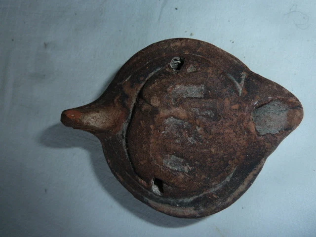 ANCIENNES LAMPE A Huile Antique Terre Cuite EUR 10,00 - PicClick FR