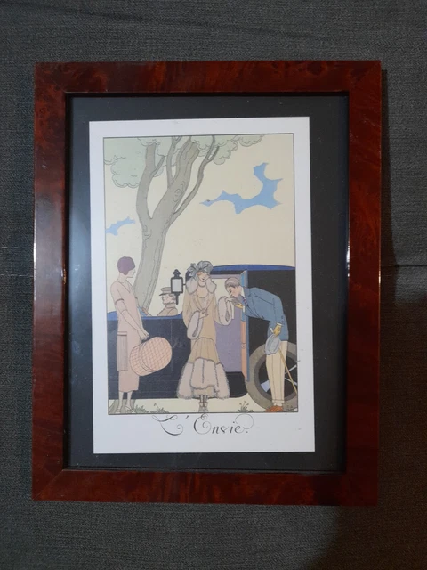Stampa Corniciata L'Ensie, 1920, GEORGE BARBIER Riproduzione Classica Art Deco