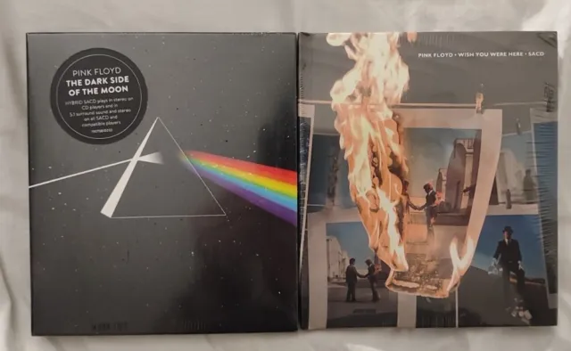 Pink Floyd Dark Side Of The Moon Wish You Were Here SACD New Sealed 2 Album Set