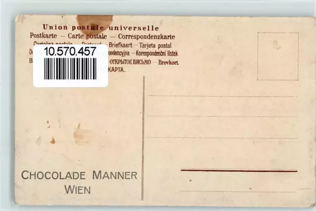 10570457 - Werbung Chocolade Manner Wien AK Schokolade Gebrauchsspuren 2