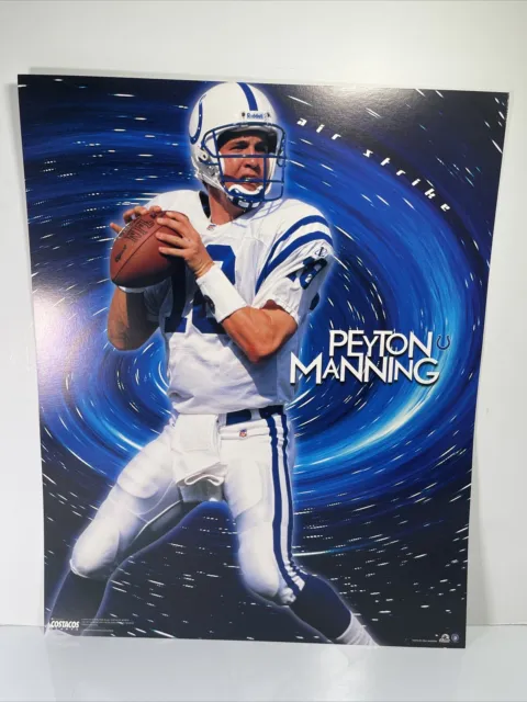 Vintage Costacos Sports Peyton Manning Air Strike Cardstock Poster 16x20 Colts