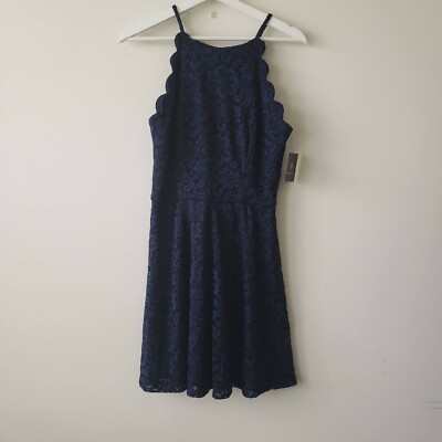 Fortune + ivy chander lace scallop dress size S
