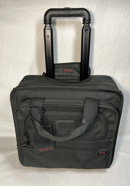 TUMI Alpha Rolling Laptop Briefcase Bag Black Ballistic Nylon Luggage 2214D3 11
