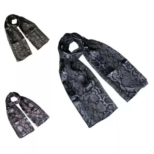 Snake Skin Print Silky Satin Soft Ladies Scarf