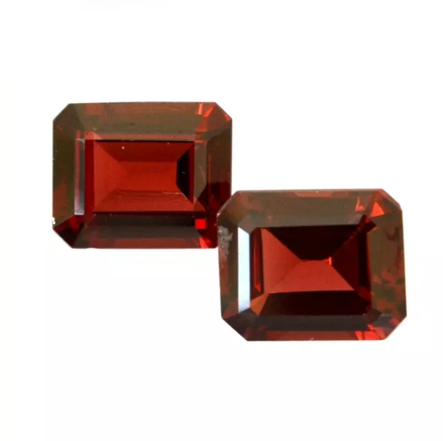 11x9 mm Certified Natural Garnet Octagon Cut Pair 10.54 Cts Faceted Loose Gems