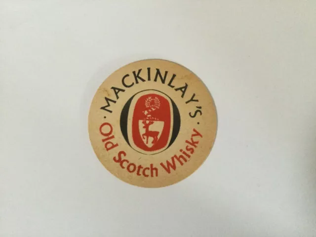 Collectable double sided coaster Mackinlay's Old Scotch Whisky 1970's