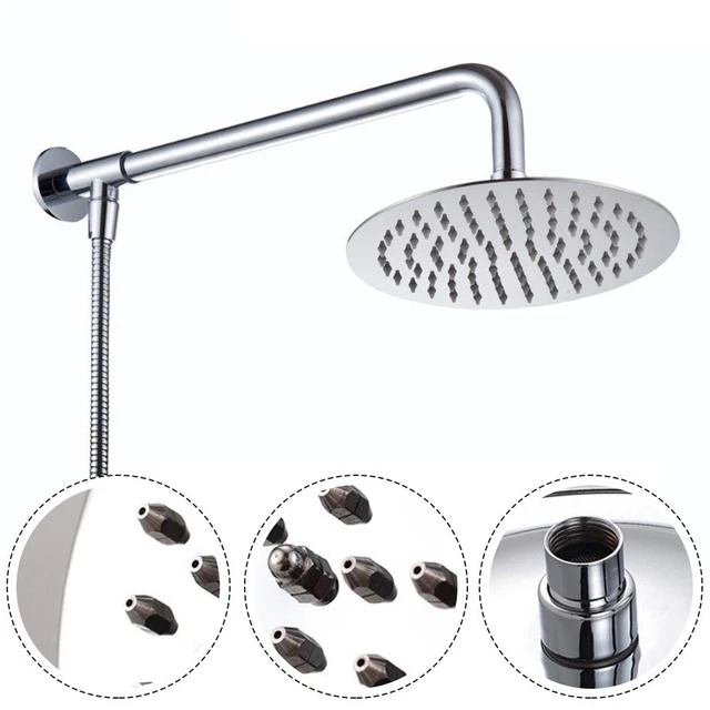 NearMoon Soffione Doccia A Pioggia Ultra Sottile 40x40cm Acciaio Inox Cromato Con Pressione Aumentata - 5