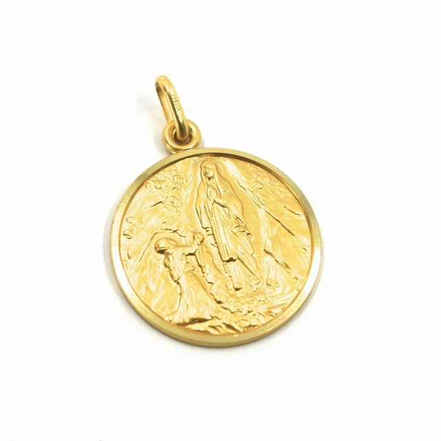 Médaille Madonna Di Lourdes Avec Billet Et Prière - Neuvaine Fabriquée En Italie Par Frères Bonella