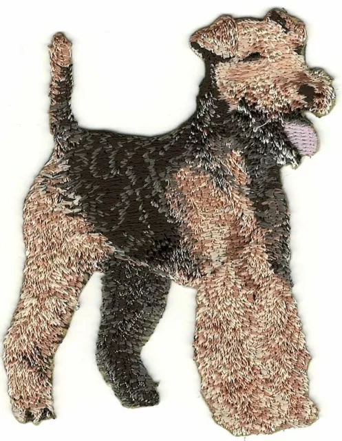 3.5" Standing Full Body Welsh Terrier Dog Breed Embroidery Patch