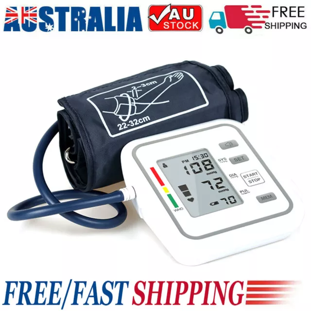 Digital Upper Arm Style Automatic Electronic Blood Pressure Monitor LCD Display