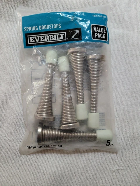 Everbilt Spring Door Stops paquete de valor níquel satinado paquete de 5