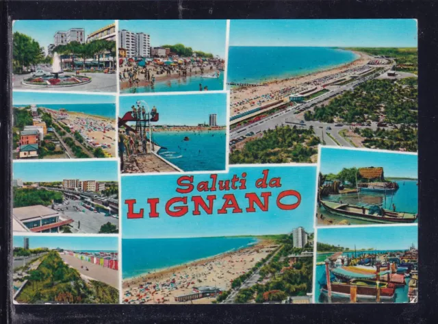 Cartolina Saluti da Lignano VEDUTINE F934