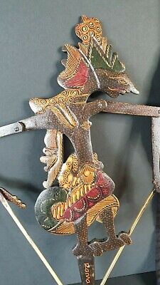 Old Balinese Carved Wooden Stick Puppet …beautiful collection & display piece 3