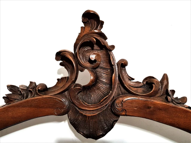 Rococo Shell louis XV wood carving pediment Antique french architectural salvage