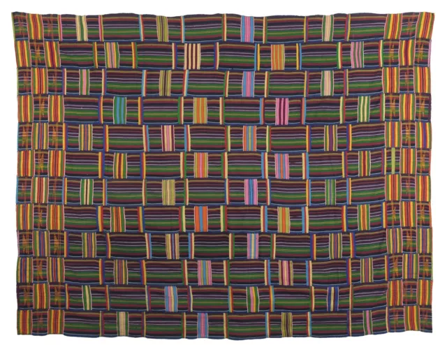 Authentic Vintage Ewe Kente Cloth from Ghana - A Textile of Heritage