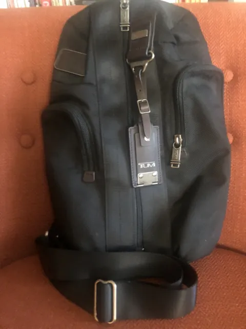 Authentic Tumi Alpha Bravo Monterey Sling Shoulder Bag Black 222318H2K Pre Owned