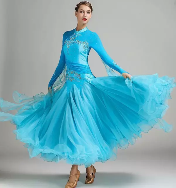 2021 NEW Ballroom Competition Dance Dress Modern Waltz Tango Standard Dress 7002