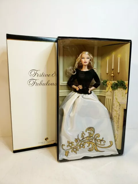 Festive & Fabulous Barbie Doll 2007 Gold Label Mattel K7970 Nrfb