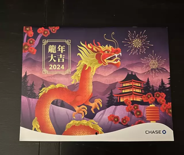 CHASE BANK CHINESE Calendar 2024 Year of the Dragon 25.99 PicClick