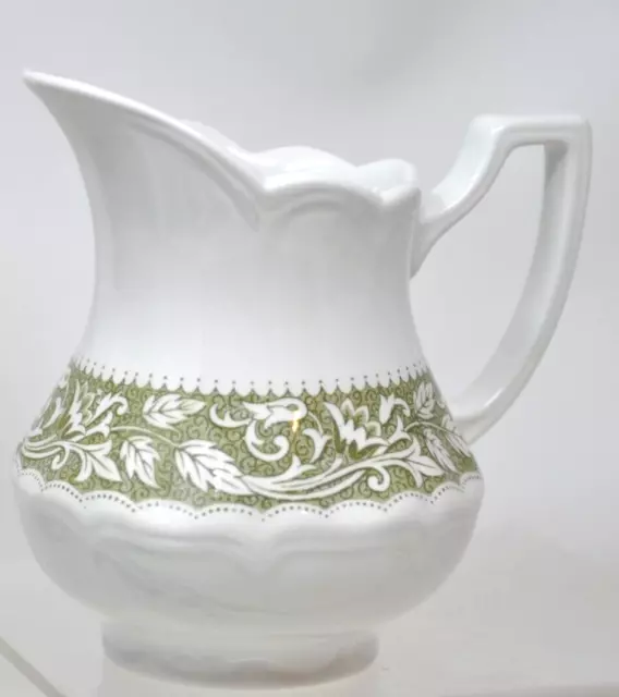 Vtg Royal Staffordshire Victoria Green Ironstone J. & G. Meakin Creamer 4 3/4"