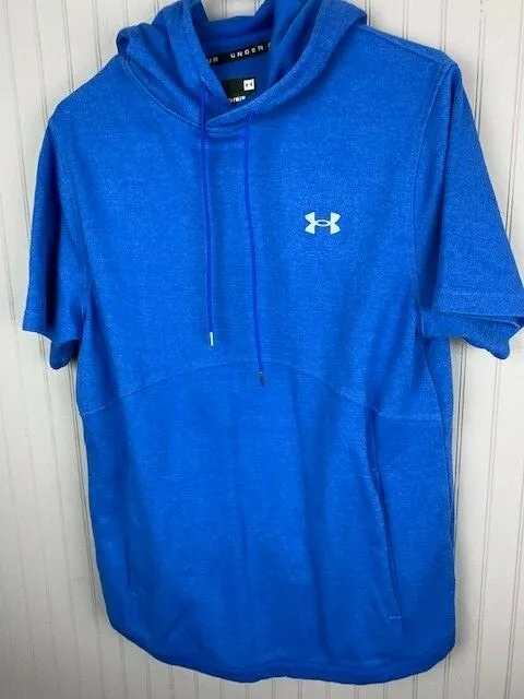 Under Armour Size M Mens Short Sleeve Hoodiie Blue