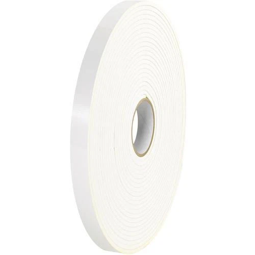 Tape Logic Double Sided Foam Tape, 1/16", 1/2" x 36 yds., White, 24/Case