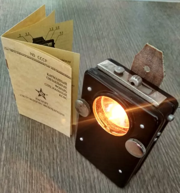 Military Flashlight with belt Original Rare Vintage Soviet Russian USSR (1961)