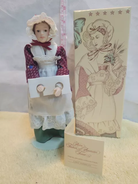 N-Vtg Avon Early American Porcelain Doll Collection Fashion Of American Times