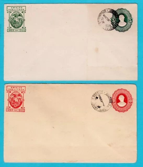 Équateur 2 Postal Enveloppes 1899