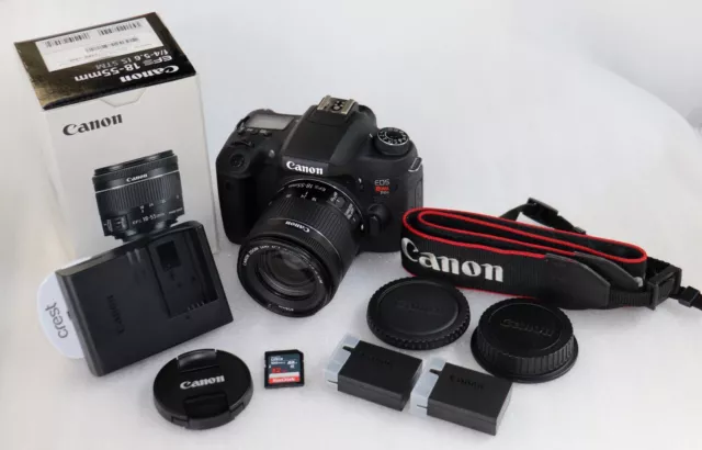 Canon EOS Rebel T6s 760D 24MP DSLR Camera EF-S 18-55mm IS STM Zoom Lens 32GB SD