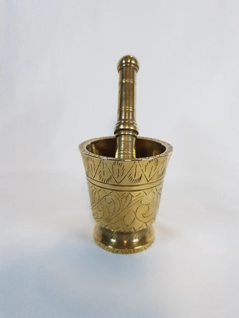 Ancien mortier et pilon bronze apothicaire ancienne pharmacie