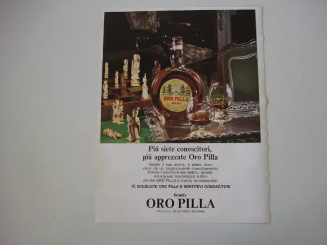 advertising Pubblicità 1966 BRANDY OP ORO PILLA