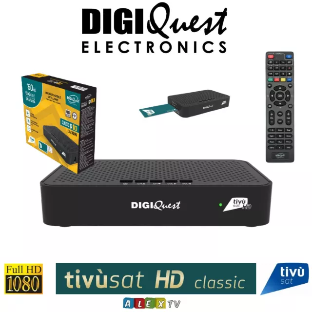 ITALIAN TIVUSAT HD Satellite Receiver Tivu Sat HD Smart Card* Watch