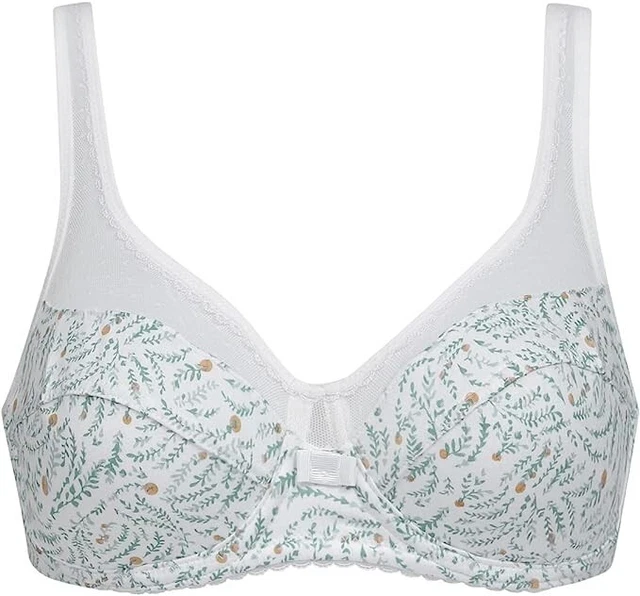 Soutien-gorge Coton Bleu à Motifs Fleuris - Taille 75A - Neuf Avec étiquettes
