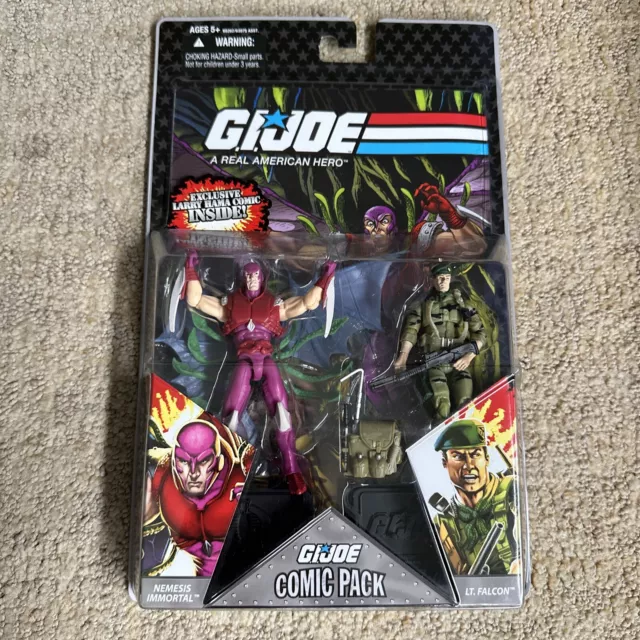 GI JOE 25th Comic 2 Pack NEMESIS IMMORTAL/LT. FALCON NIP! Hasbro